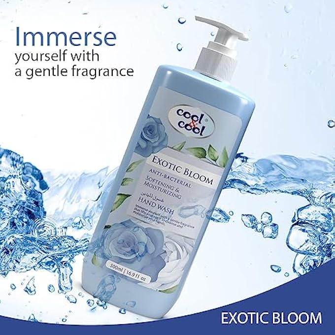 Cool & Cool EXOTIC BLOOM - 500ML(PACK OF 3) - ANTI-BACTERIAL,SKIN-SOFTENING & MOISTURIZING LIQUID HAND WASH 1.5 LITERS - Image 4